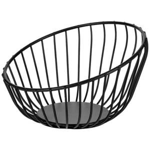 Corbeille à fruits moderne en fil métallique noir, panier décoratif central pour une décoration intérieure élégante et une touche d'accentuation - Product Image 6