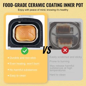 19-in-1 Automatic <b>Bread</b> <b>Maker</b> 2LB Dough Machine with Nonstick Ceramic Pan Gluten-Free & Whole Wheat <b>Bread</b> M Setting - Product Image 4