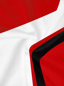 Men's Sleeveless Tank Top Red White Black Geometric Color <b>Block</b> O-Neck Casual Breathable Knitted Polyester Shirt - Product Image 3