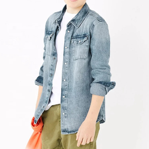 ผู้ผลิตเสื้อเชิ้ตยีนส์ผู้ชายพร้อมโลโก้ตามสั่ง - บริการ OEM เสื้อเชิ้ตยีนส์ผ้าฝ้ายคุณภาพสูงสำหรับธุรกิจ - Product Image 2