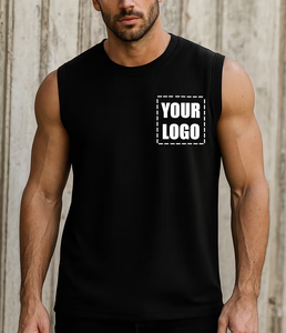 Men's Yellow Sleeveless Tank Top O-Neck Solid Color Casual Breathable Printed Quick Dry Knitted Polyester/Cotton 120g Athletic - Product Image 6