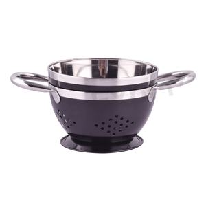 Colador brillante Juego de colador de acero inoxidable elegante Coladores de cocina anidados para drenar convenientemente Pasta Frutas - Product Image 1