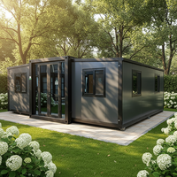 Maison préfabriquée en acier léger de 40/20 pieds avec salle de bain/cuisine extensible, design moderne, garantie de 5 ans pour les hôtels, les bureaux, les magasins