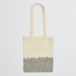 <b>Canvas</b> Vintage Tote <b>Bag</b> with Leaf Pattern Bottom <b>Large</b> Size Hand Length Handle Zipper Closure Daily Use - Product Image 1