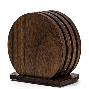 Wooden <b>Coaster</b> <b>Set</b> Natural Wood Home and Office Use Handcrafted Wooden <b>Coasters</b> <b>Set</b> by blossom craft india - Product Image 2