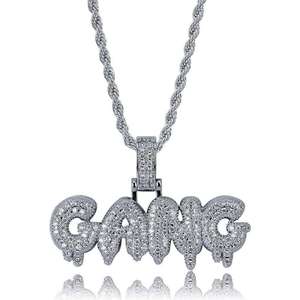 Sterling Silver 925 Charm Pendants Vvs Moissanite Custom Hip Hop <b>Iced</b> <b>Out</b> <b>Chain</b> Letter Name Diamond Pendant - Product Image 2
