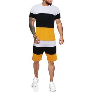 Wholesale Casual Contrast Color Stitching Breathable <b>Short</b>-sleeved <b>Shorts</b> Sports Jogger <b>Set</b> <b>t</b> <b>Shirts</b> <b>Men</b> <b>Short</b> <b>Set</b> - Product Image 5