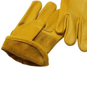 Gants de travail en cuir de vachette, longueur opéra, personnalisables, protection du travail, gants de chauffeur - Product Image 5