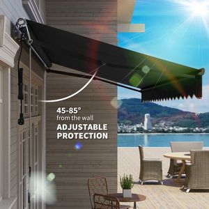 Tenda da Sole Retrattile in Lega di Alluminio con Finitura Rivestita in PVC, Larghezza Massima 6m, Illuminazione LED, Uso Residenziale - Product Image 3