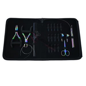 Kit d'outils professionnel pour extensions capillaires Rainbow Microlink avec pinces à extensions, outil de retrait de perles, applicateur et pinces de sectionnement - Product Image 1
