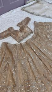 Lehenga Choli en soie à sequins, tenue de mariage indienne et pakistanaise, longueur au sol, séchage rapide, vêtements ethniques pour femmes - Product Image 5