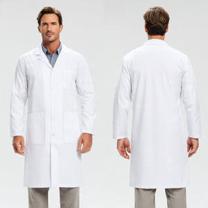 Bata de Laboratorio Médica de Alta Calidad, 100% Algodón Tejido, Manga Larga, Transpirable y Cómoda para Hospital - Product Image 5