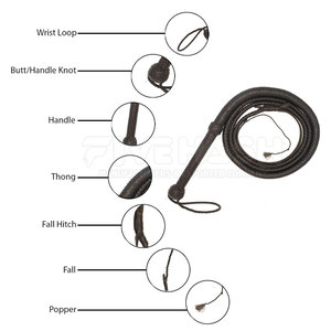 Látigo de Cuero de Alta Calidad Hecho a Mano con Cuero Genuino, Agarre Fuerte, Diseño Flexible y Duradero, Perfecto para Entrenamiento - Product Image 6