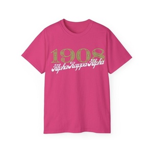 Nuevas Camisetas de Verano para Mujer, Estilo Sorority, de Algodón Suave y Transpirable, con Estampado de Logotipo Rosa y Verde, Manga Corta, 2026 - Product Image 5