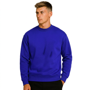 Sudadera de Cuello Redondo Rosa para Hombre, Corte Regular, Tejido de Punto, Color Sólido 2026 - Product Image 1