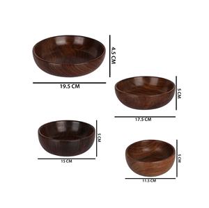 Bol à fruits et à salade en bois d'acacia de haute qualité bol en bois naturel pour la maison et l'hôtel-Produit de gros Acheteurs d'aliments commerciaux - Product Image 1