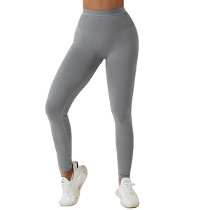 Leggings de compresión de gimnasio de cintura alta para mujer, pantalones de Yoga de punto de Spandex de nailon transpirable, diseño de glúteos para - Product Image 3