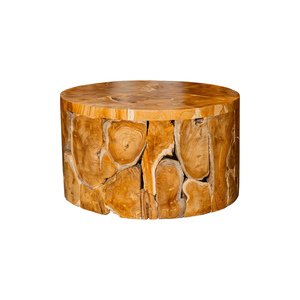 Table de salon ARTERRA en racine de teck rustique de luxe, présentant des travaux en bois artisanaux exquis mettant en valeur la base en bois naturel - Product Image 1