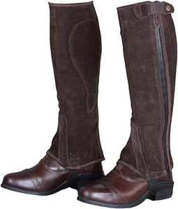 Guêtres d'équitation professionnelles en cuir véritable sur mesure, demi-guêtres de haute qualité LHC-0036 - Product Image 1