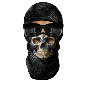 Mascarilla con Estampado de Calavera y Diseño de la Bandera de México, Cortavientos, de Secado Rápido, para Deportes al Aire Libre, de Poliéster, Talla Única, Unisex - Product Image 5