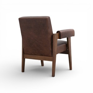 Silla de Oficina de Cuero Genuino Estilo Chandigarh, Moderna de Mediados de Siglo, de Madera Sólida, Silla Ejecutiva Retro, Venta al Por Mayor - Product Image 6