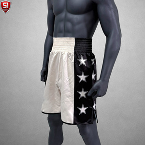 Shorts de boxe MMA élégants avec taille élastique et tissu satiné, ajustement confortable pour les combattants, séances d'entraînement, performances sur le ring - Product Image 4