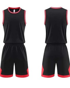 Tenue de basketball 100% polyester, tissu respirant et lisse, design personnalisé, ensemble de performance pour le jeu, prix bas. - Product Image 1