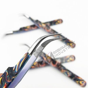 แหนบต่อขนตาสแตนเลสเคลือบกระดาษลายคิตตี้ ขนาด 10 มม. คุณภาพสูง ความแม่นยำสูง ยี่ห้อ RMI รับผลิตแบรนด์ส่วนตัว สำหรับต่อขนตาไฟเบอร์ - Product Image 1