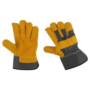 Gants de travail robustes en cuir fendu pour les travaux de construction, gants de sécurité industriels durables avec fonction anti-coupure - Product Image 3