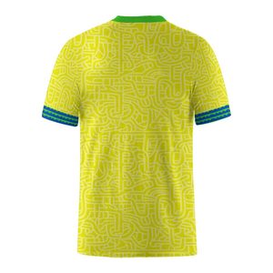Camiseta de Fútbol de Brasil para Hombre, Manga Corta, Estampado Completo, Cuello Redondo, Transpirable, Ropa Deportiva de Poliéster, Uniforme para Adultos - Product Image 2