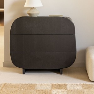 Cómoda de madera de mango con 3 cajones en tono ámbar Vandana - Product Image 1