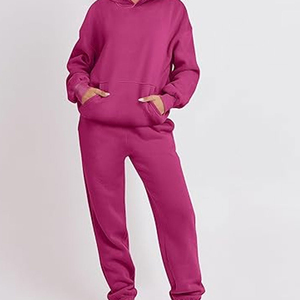 Conjunto Deportivo de 2 Piezas para Mujer, Diseño 2 en 1, con Capucha y Cierre de Cordón, de Poliéster/Algodón de Secado Rápido, Corte Regular, Personalizado al por Mayor (OEM) - Product Image 5