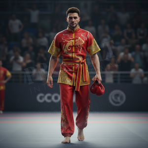 Ensemble d'uniformes d'arts martiaux personnalisés pour adultes et enfants, Kung Fu Wushu Tai Chi, haut à manches courtes sur mesure, uniforme de karaté - Product Image 3