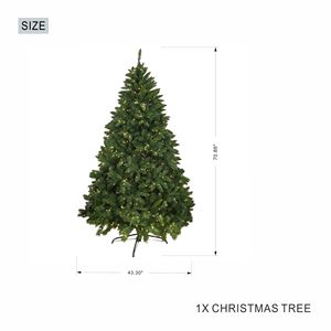 Árbol de Navidad Clásico de 6 Pies con 450 Luces LED Blanco Cálido y 8 Funciones - Product Image 2