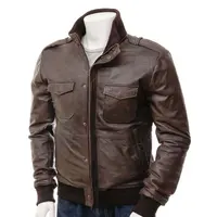 Classic Faux Leather Biker Jacket for Men
