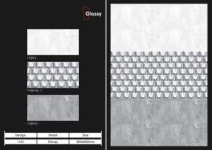 กระเบื้องบุผนังเซรามิกขนาด 12x24 นิ้ว (300x600 มม.) ผิวเงาหรูหรา สไตล์ร่วมสมัย สำหรับตกแต่งผนังภายในห้องน้ำและห้องครัวอย่างมีสไตล์ - Product Image 2