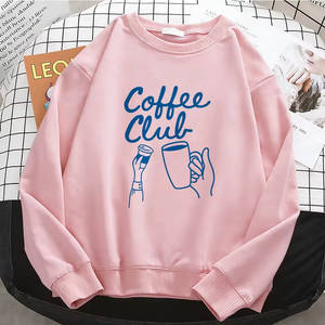 Nouveau Sweat à Capuche Professionnel pour Femme, Tendance, Motif Club de Café Amusant, Basique, Chaud, en Polaire Douce, Col Rond - Product Image 6