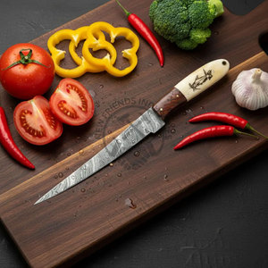Nouveau Couteau de Filetage Haut de Gamme en Acier Damas Fait Main, Lame de 8 Pouces, Flexible, Ambidextre, Couteau de Chef, Cadeau pour Occasions Spéciales, Couteau de Cuisine - Product Image 2