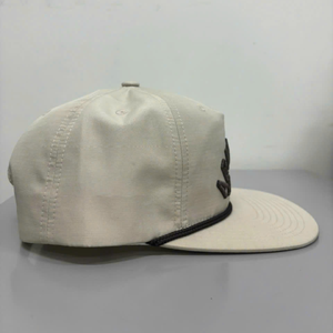 Casquette Snapback 5 Panneaux Beige Personnalisée avec Logo Brodé en 3D, Légère, Protection UV, en Nylon Haute Performance - Product Image 3