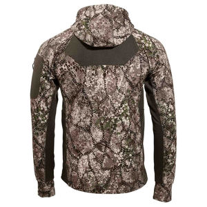 Sudadera con capucha de camuflaje para hombre, media cremallera, corte regular, transpirable, de poliéster tejido, estilo casual para exteriores, estilo otoñal - Product Image 2