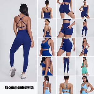 Top Deportivo de Yoga para Mujer, Alta Elasticidad, Secado Rápido, Ajustable, Estilo Halter, Sin Costuras, 3 a 5 Piezas - Product Image 4