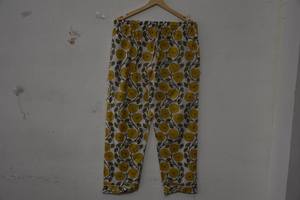 Pantalones de Pijama de Algodón con Estampado de Flores Elegantes, Motivo Floral Encantador de la Selva, Corte Regular, Cintura Elástica, Casuales de Verano - Product Image 5