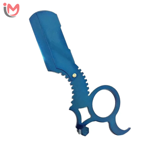 Navaja de Barbero de Acero Inoxidable de Filo Recto para Corte de Pelo Facial, Barba y Cejas, Herramienta Manual de Peluquería para Recortar - Product Image 1