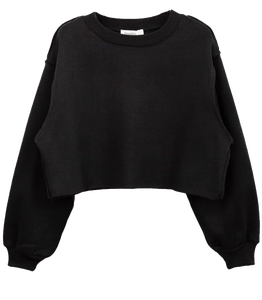 Wholesale SBEA IMPEX Girls' <b>Cropped</b> Hoodie Short Sleeve Fleece Sweatshirt Casual Oversized Pullover Simple Eco-Friendly OEM ODM - Product Image 3