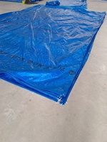 Bâche bleue robuste imperméable pour usage extérieur, tissu tissé uni, largeur 72 pouces