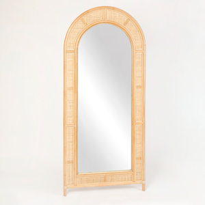 High Quality Natural Rattan Floor Standing <b>Mirror</b> <b>Mirrors</b> Decor Wall Living Room Bedroom Entryway from Vietnam - Product Image 1
