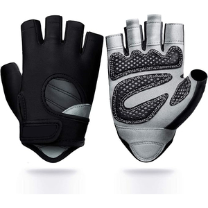 MADNI LEATHER INDUSTRIES PU Leather Half Finger Lace-Up Unisex Hand <b>Gloves</b> for <b>Weight</b> Lifting Gym Fitness Cross Training - Product Image 5