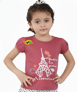 Camiseta Informal para Niñas, 100% Algodón, Transpirable, con Estampado Animal, Manga Corta - Product Image 6