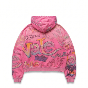 เสื้อฮู้ดดี้ผู้ชายพิมพ์ลายปักโลโก้ตามสั่ง แบรนด์ Vale ทรงโอเวอร์ไซส์ ซิปหน้า สไตล์สตรีทแวร์ ผ้าฝ้ายฟลีซ ทรงปกติ ใส่ได้ในฤดูหนาว - Product Image 4