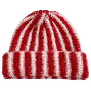 Striped Jacquard Knitted Adjustable <b>Beanie</b> Hat Unisex Adult Winter Warm Handmade Acrylic Breathable & <b>Waterproof</b> Casual 56-58CM - Product Image 6